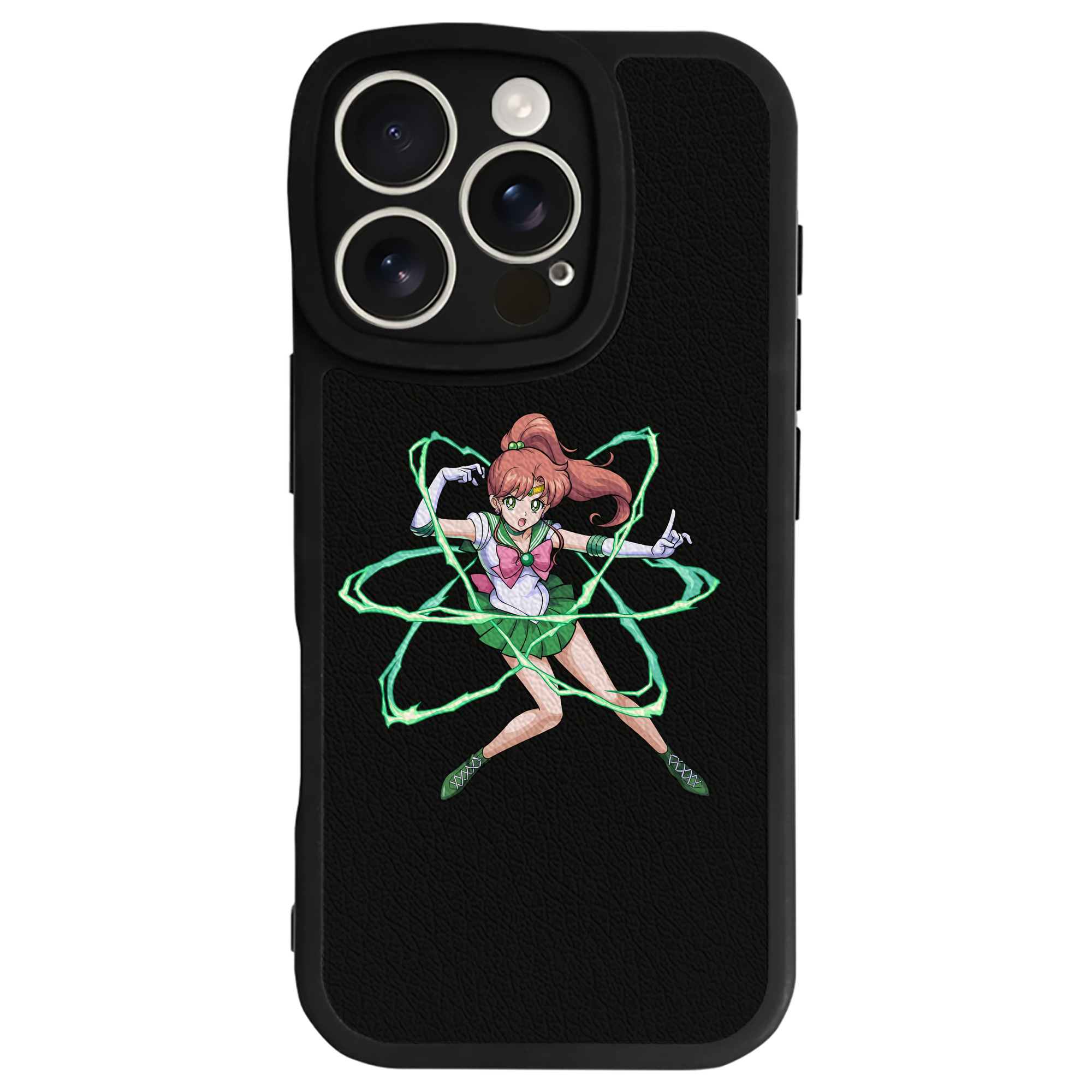 （画像用） 美少女戦士セーラームーン 木野 まこと きの まこと Sailor Moon Kino Makoto （セーラージュピター；Sailor Jupiter） 【iPhone 16シリーズ対応】シリコンスマホケース（レザー調） 材質：シリコン